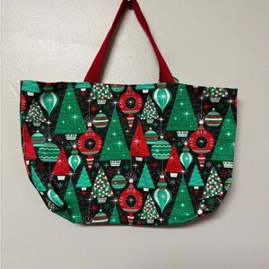 Festive Christmas Tote Bag - Red and Green